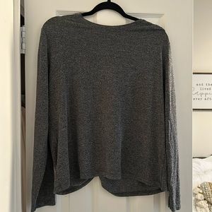 Long sleeved open back athletic top